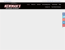 Tablet Screenshot of newmansautobody.com